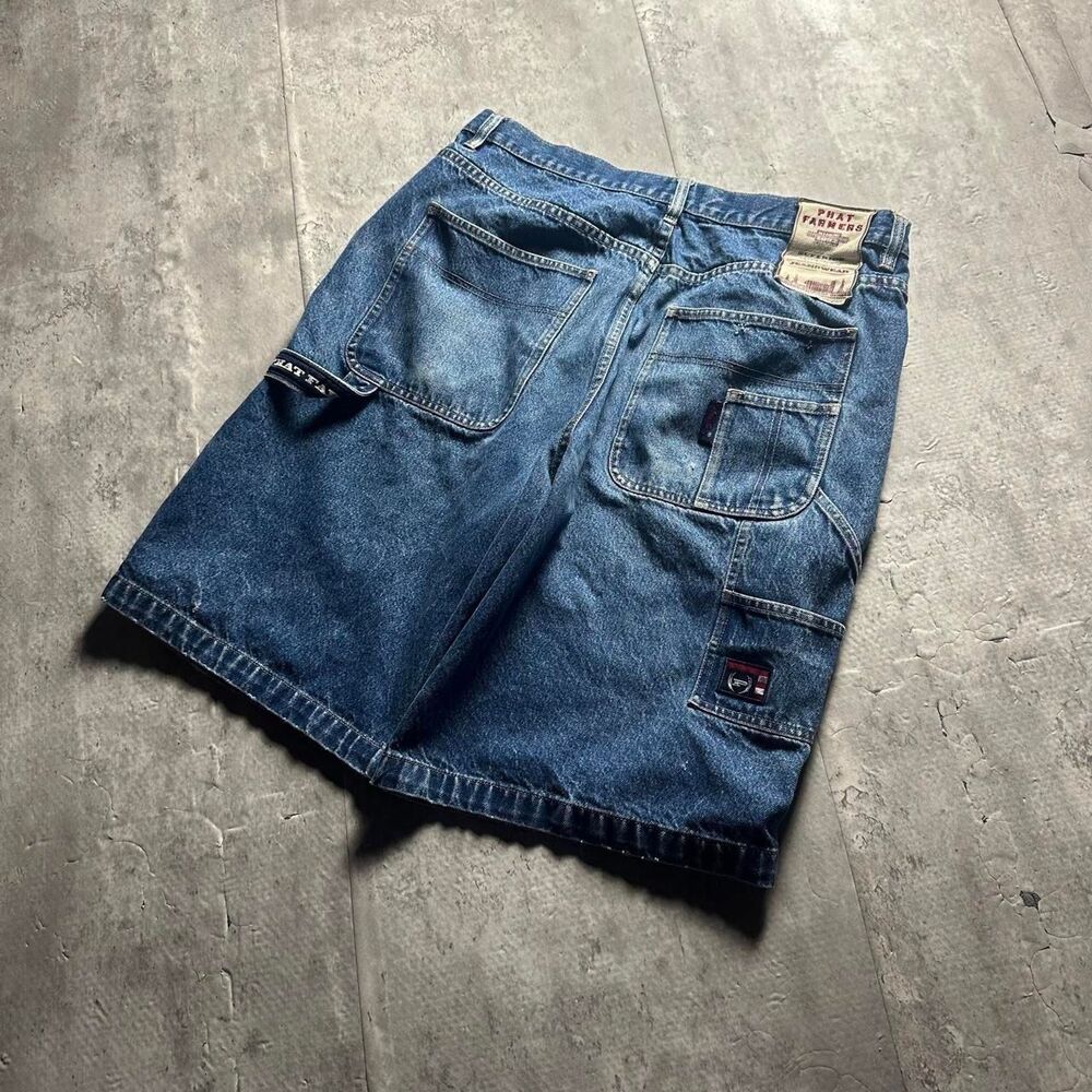 Phat-farm Men's Blue and Navy Shorts